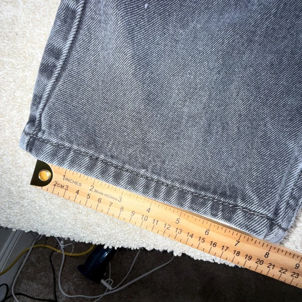 Levi's 505 Jeans Mens 38x34 Gray‎ Denim Cotton Mid Rise Streetwear Straight Leg